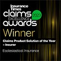 Insurance Times claims excellence awards winner - Claims product solution of the year - insurer