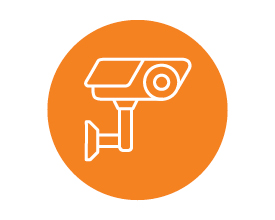 Vector drawing of CCTV camera