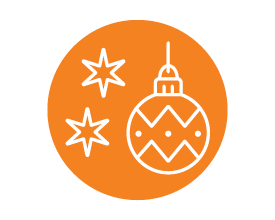 Vector drawing of Christmas baubles