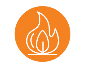 Vector drawing of a fire