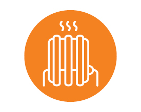 Vector drawing of heating radiator