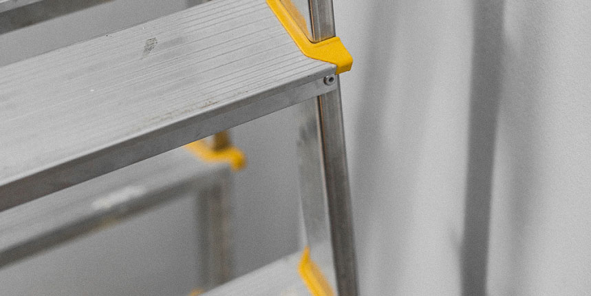 Close up of a stepladder