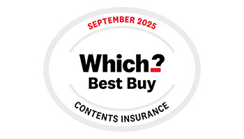 Which? logo with surrounding text reading - Best Buy September 2024 - Contents insurance